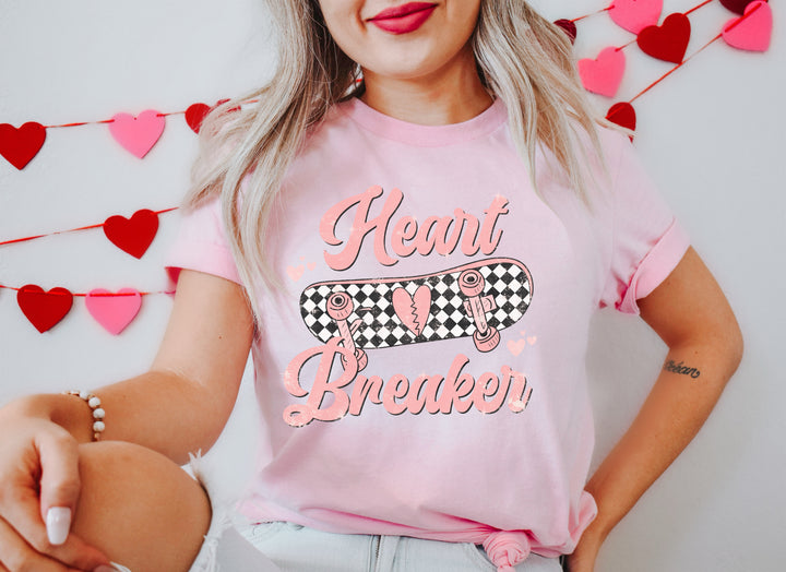 Skater Heart Breaker Adult T-shirt