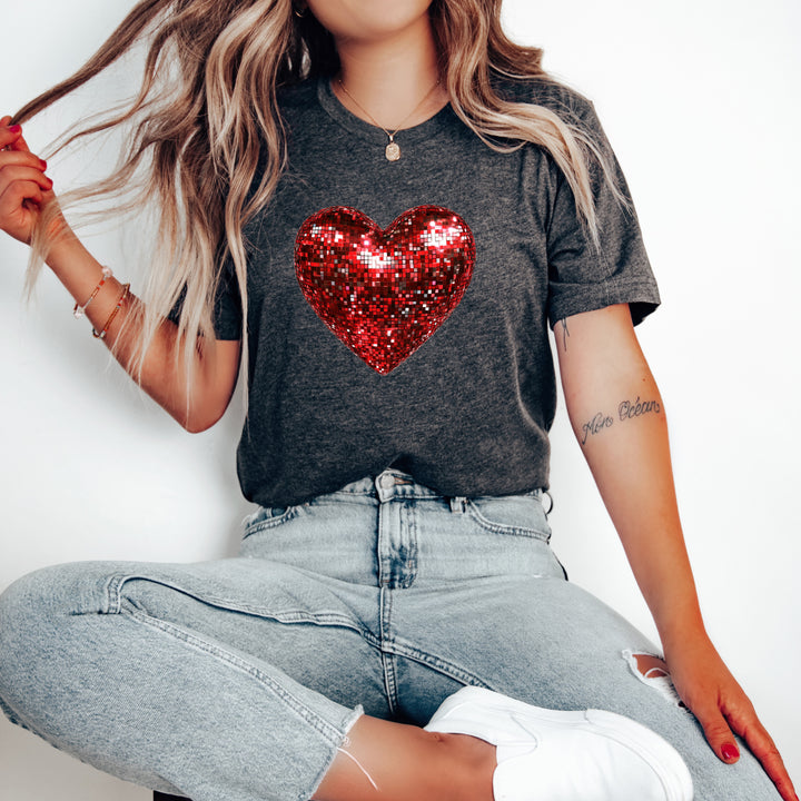 Disco Heart Adult T-shirt