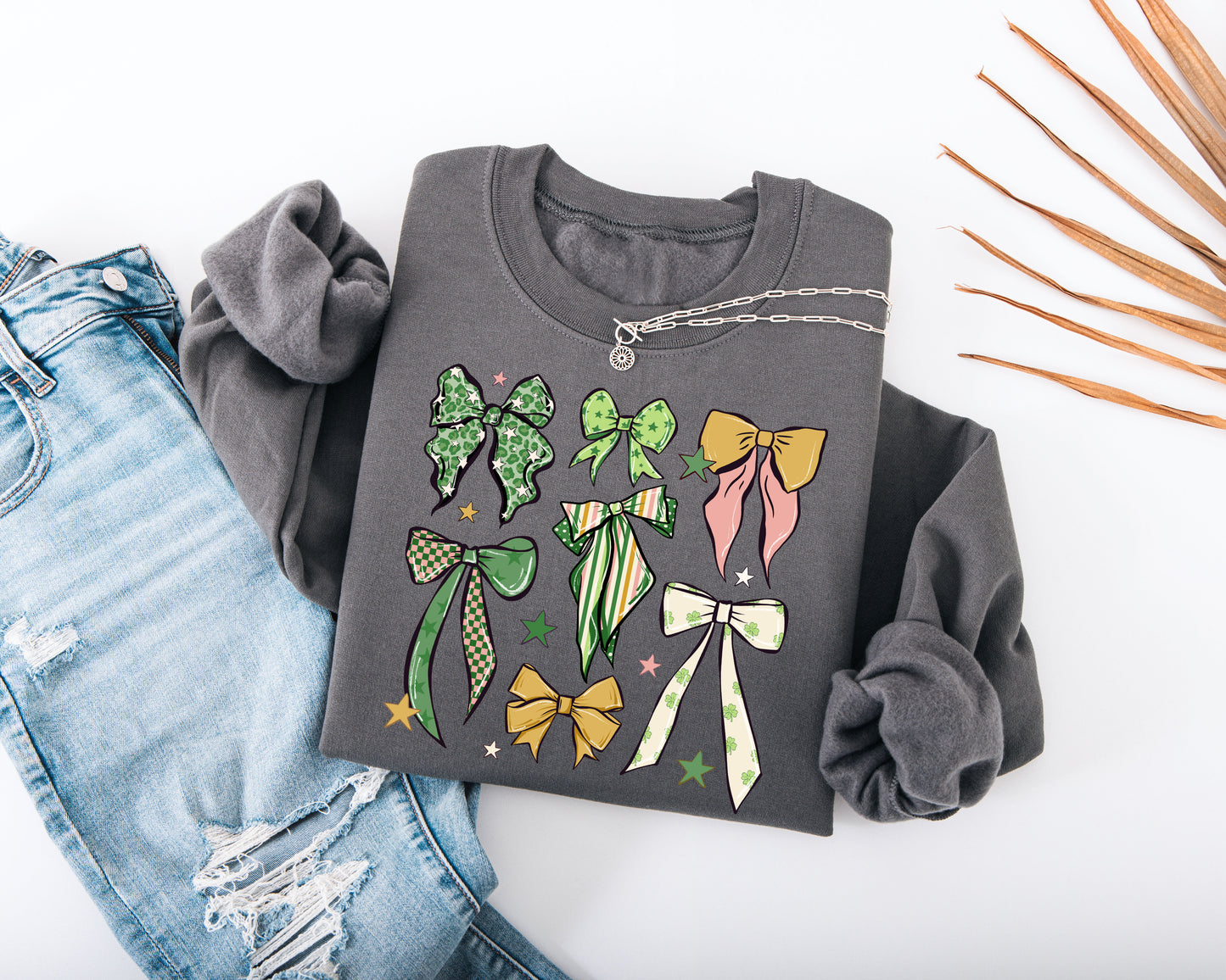 St. Patrick's Day Bows Adult Sweatshirt