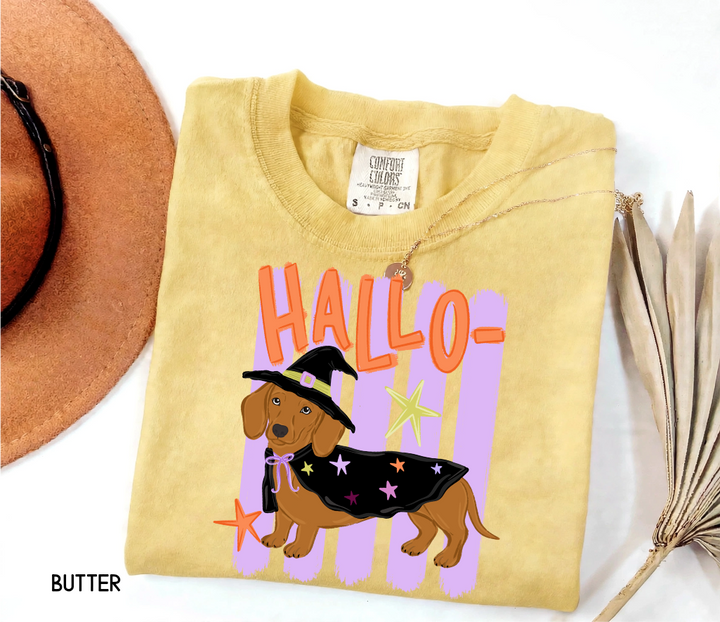 Dachshund Halloween Adult Comfort Colors T-Shirt