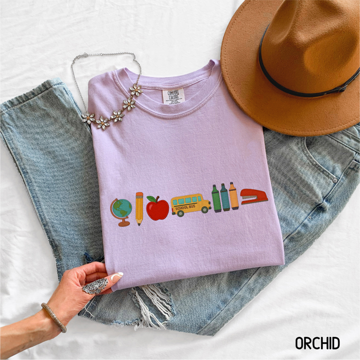 Apple Teacher Adult Comfort Colors T-Shirt