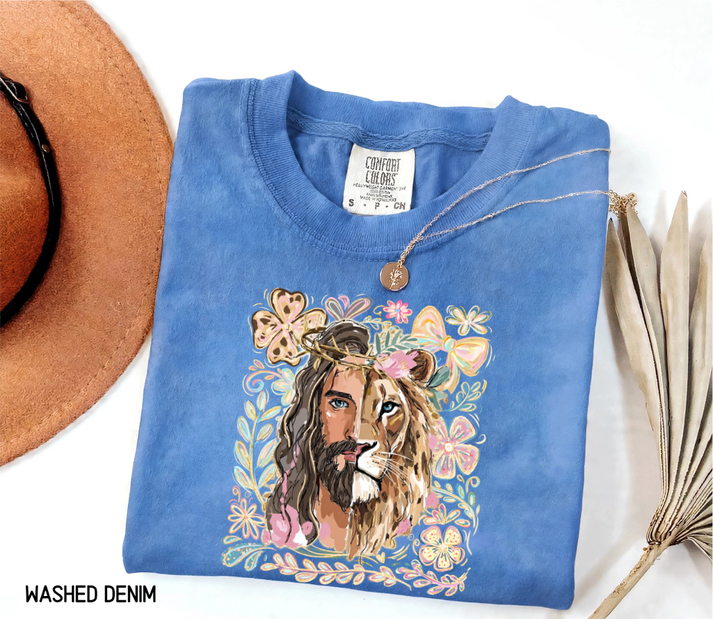 Jesus Lion of Judah Adult Comfort Colors T-Shirt