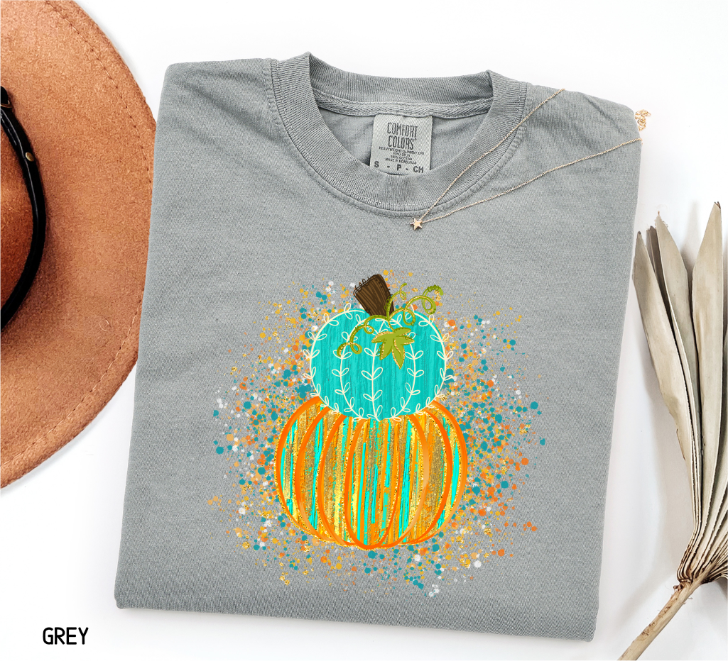Colorful Pumpkin Adult Comfort Colors T-Shirt