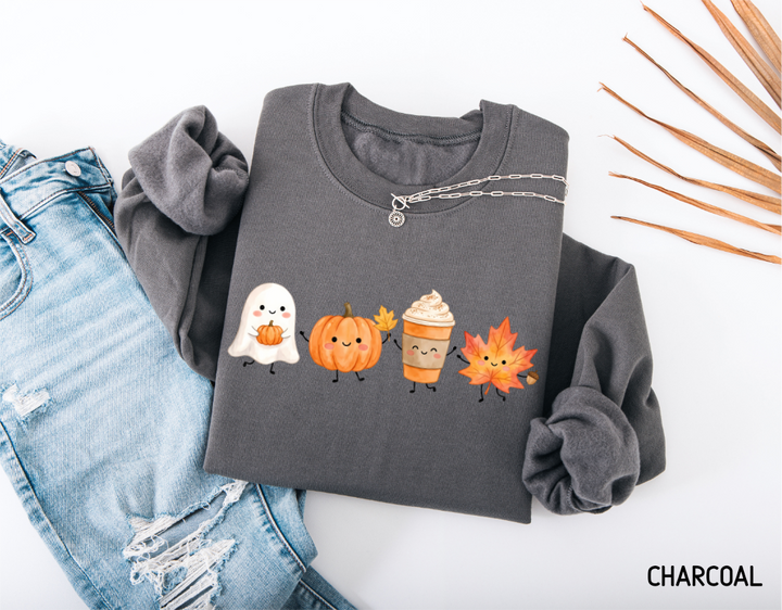 Cute Fall Ghost Adult Sweatshirt