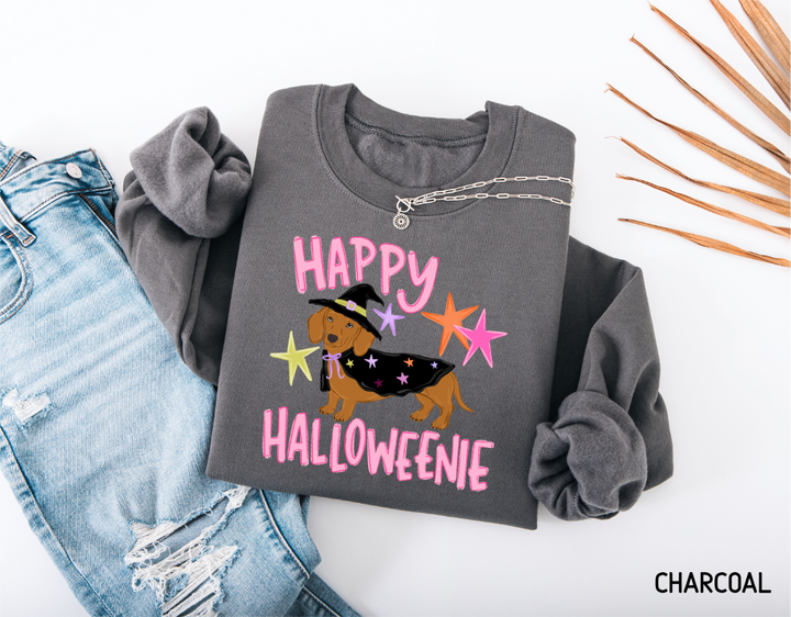 Happy Halloweenie Dachshund Adult Sweatshirt