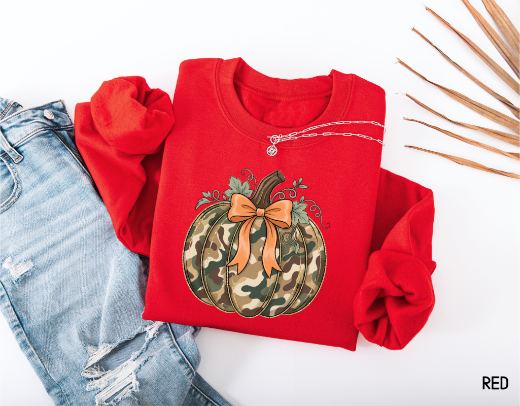 Camo Pumpkin Adult Sweatshirt