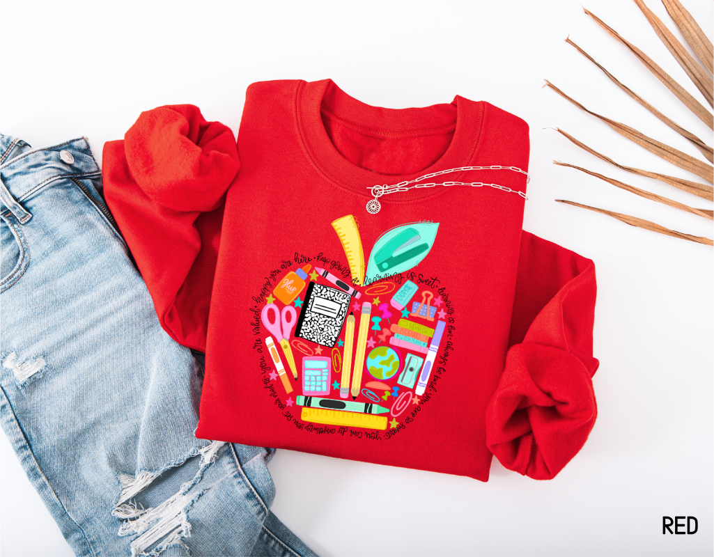 Teacher Supplies Adult Sweatshirt