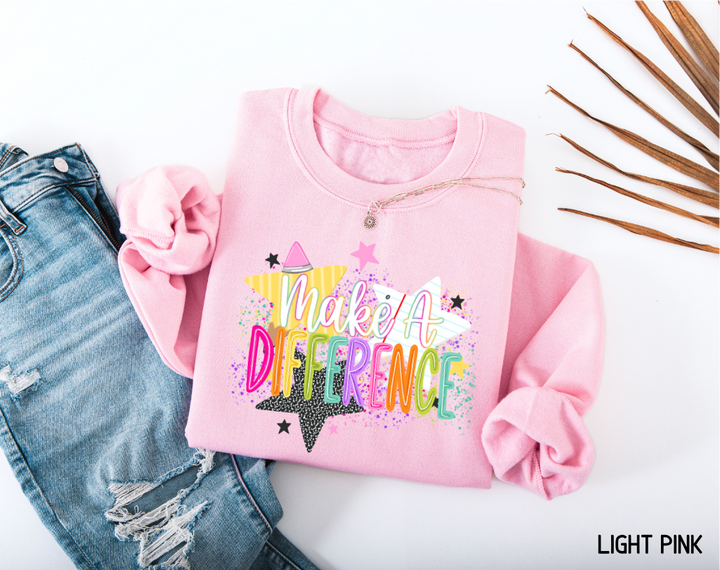 Make A Difference Teacher Adult Sweatshirt