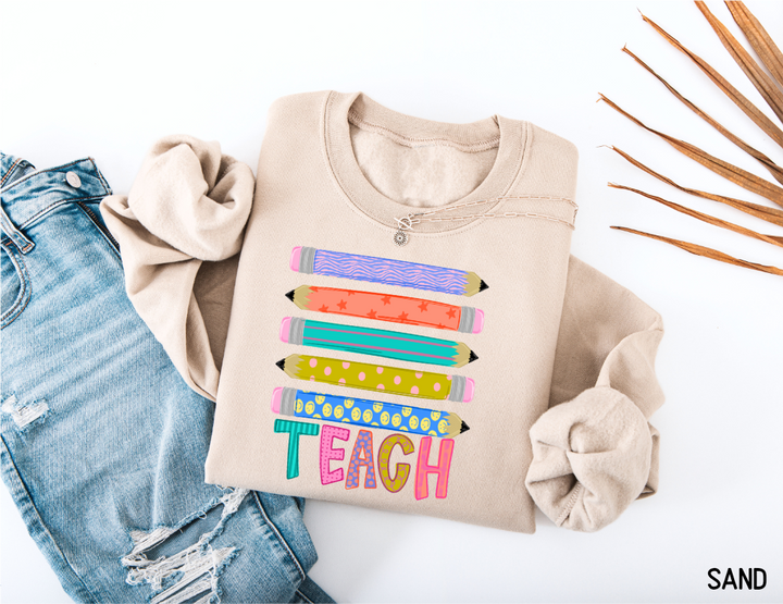 Teacher Pencil Adult Sweatshirt