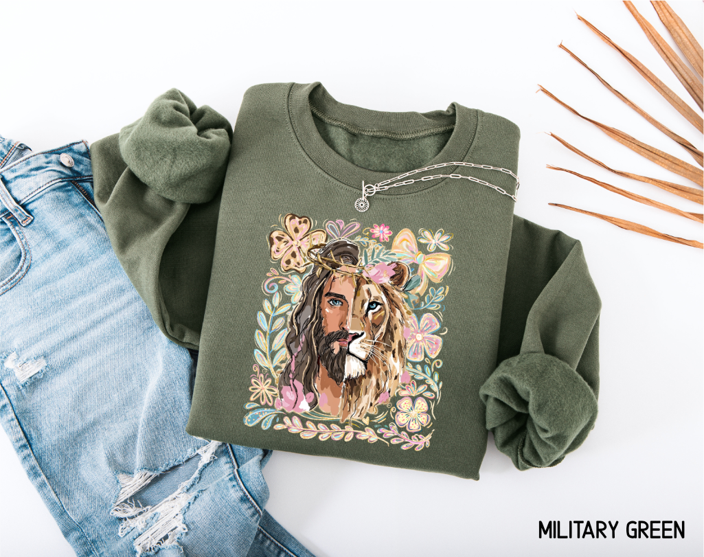 Jesus Lion of Judah Adult Sweatshirt