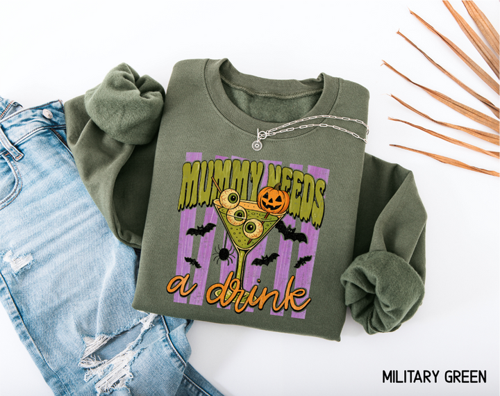 Mummy Needs a Drink Adult Sweatshirt