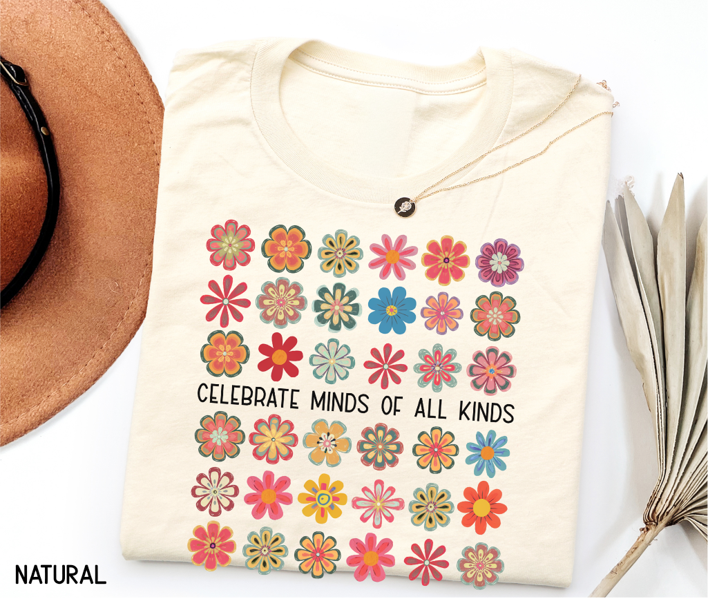 Celebrate Minds of All Kinds Adult T-shirt