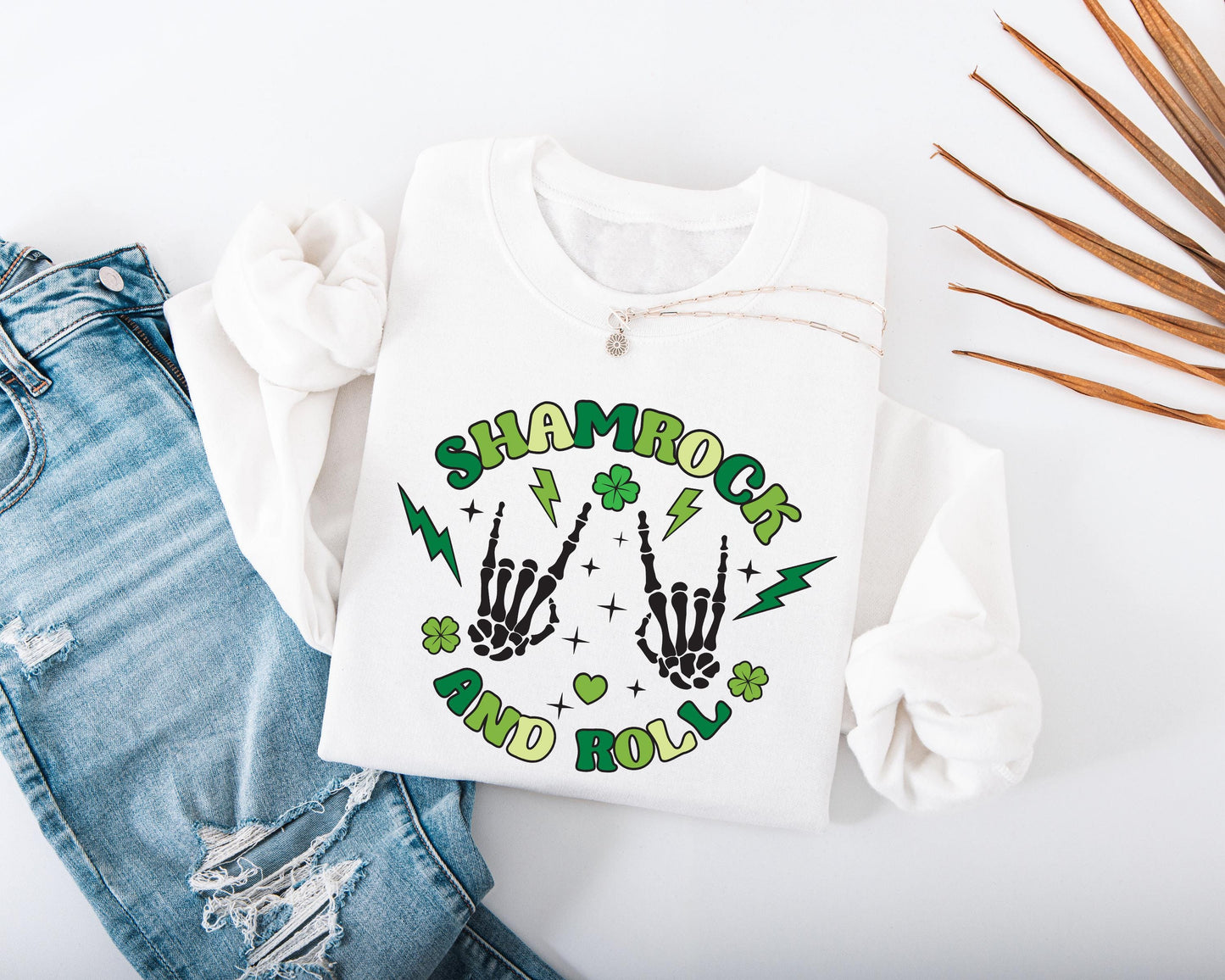 Shamrock and Roll Adult Sweatshirt