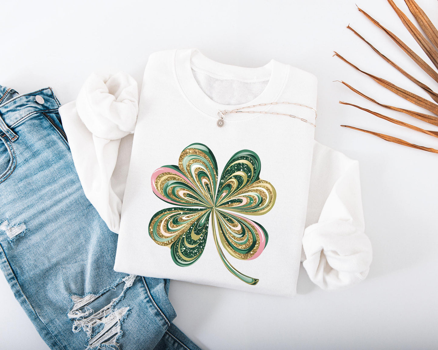 Marble Shamrock Adult Sweatshirt