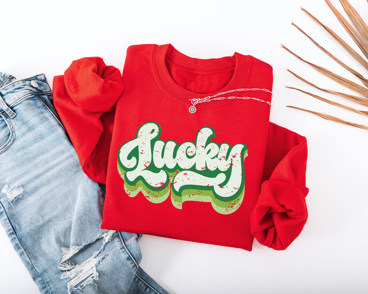 Retro Lucky Adult Sweatshirt