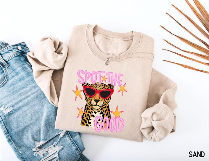 Spot The Good Leopard Adult Sweatshirt
