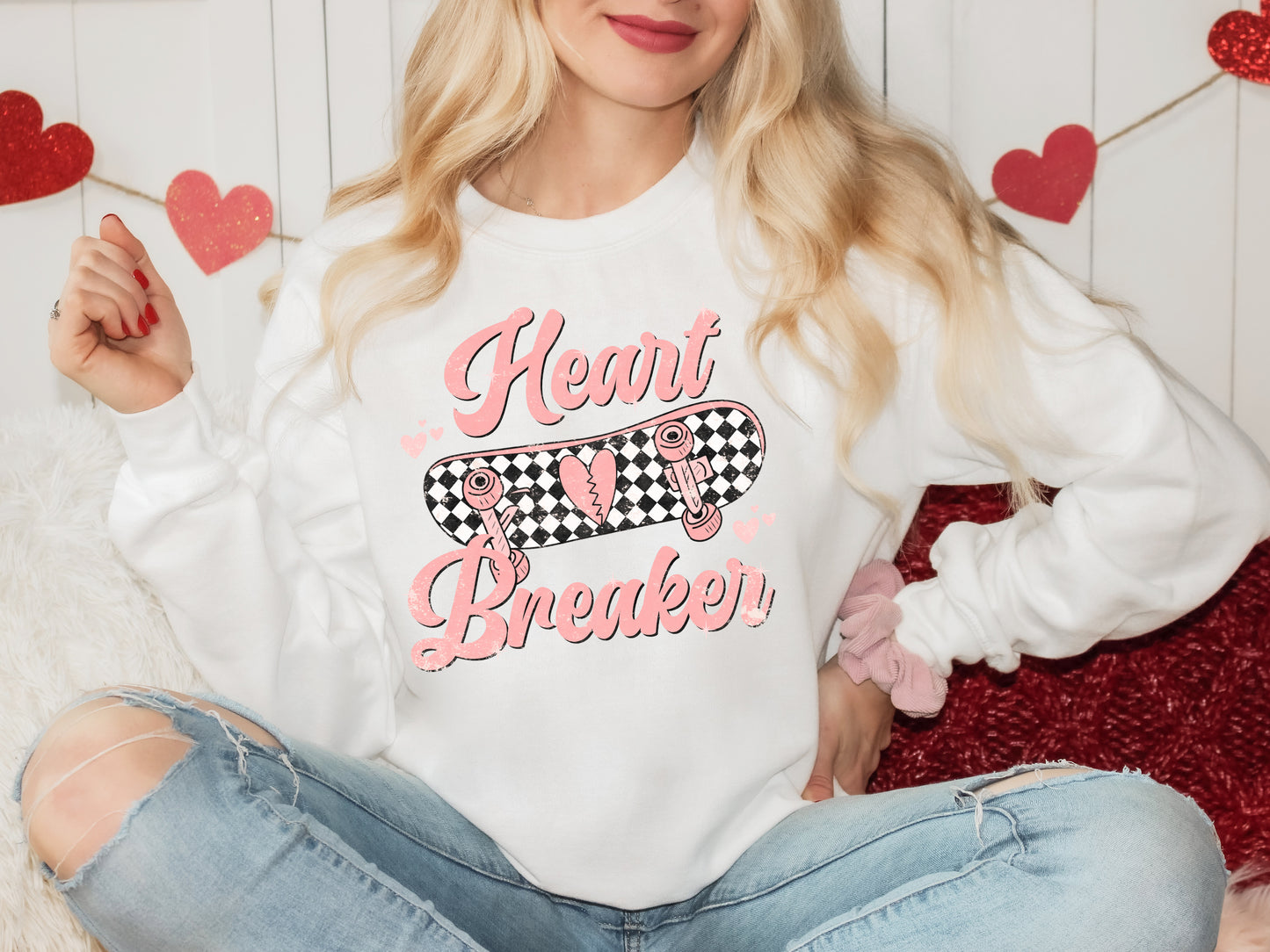 Skater Heart Breaker Adult Sweatshirt