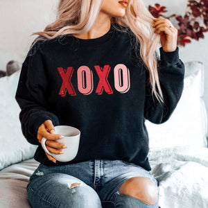 Distressed XOXO Adult Sweatshirt