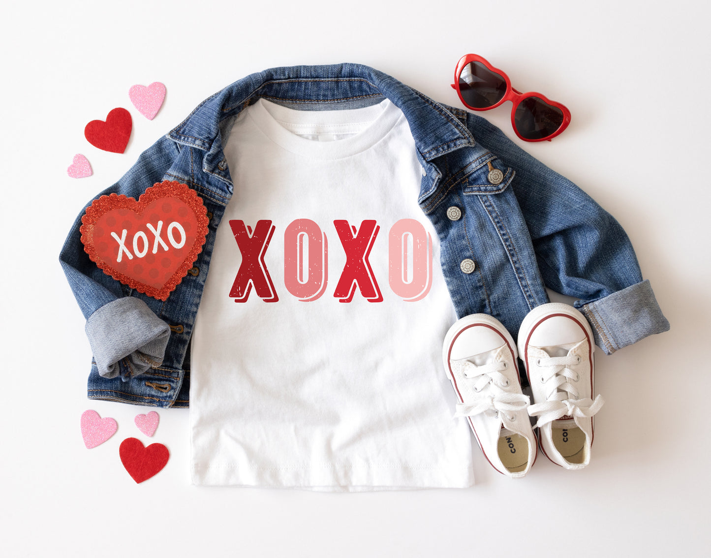 Distressed XOXO Kids T-shirt