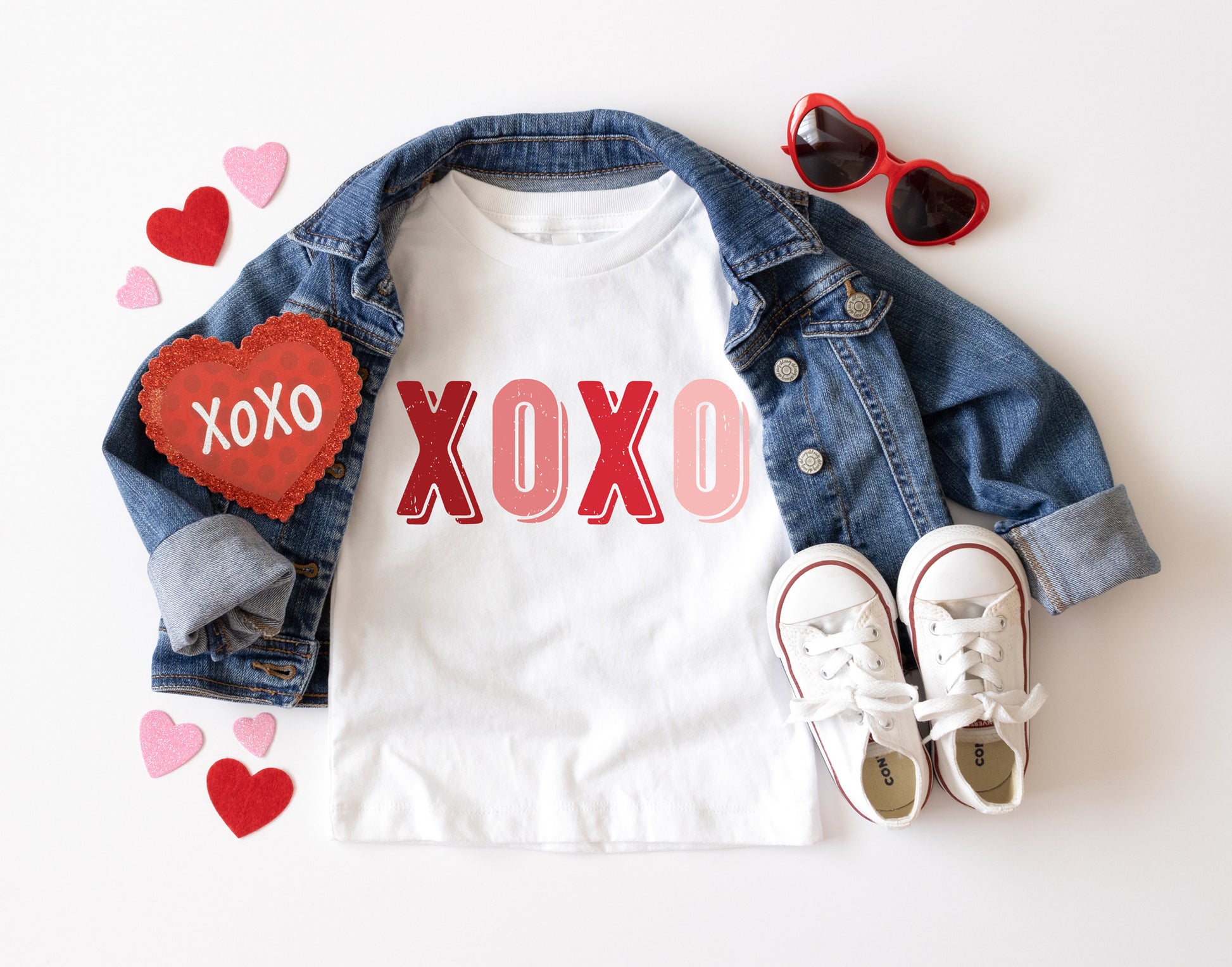 Distressed XOXO Kids T-shirt