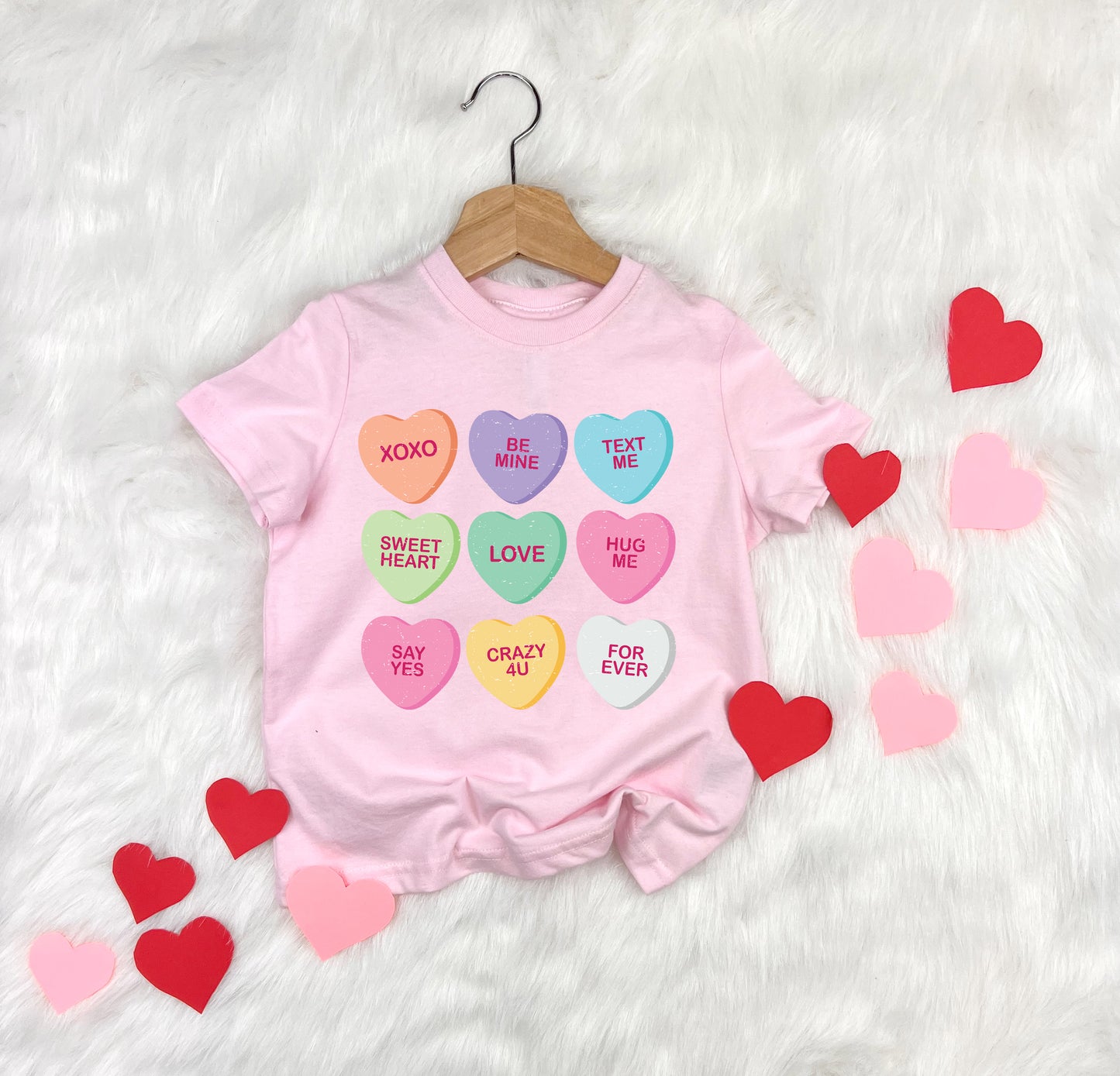 Candy Hearts Kids T-shirt
