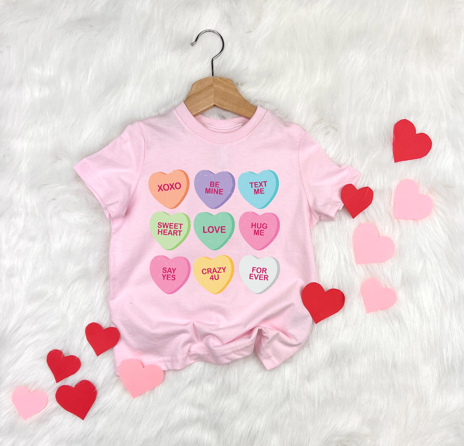Candy Hearts Kids T-shirt