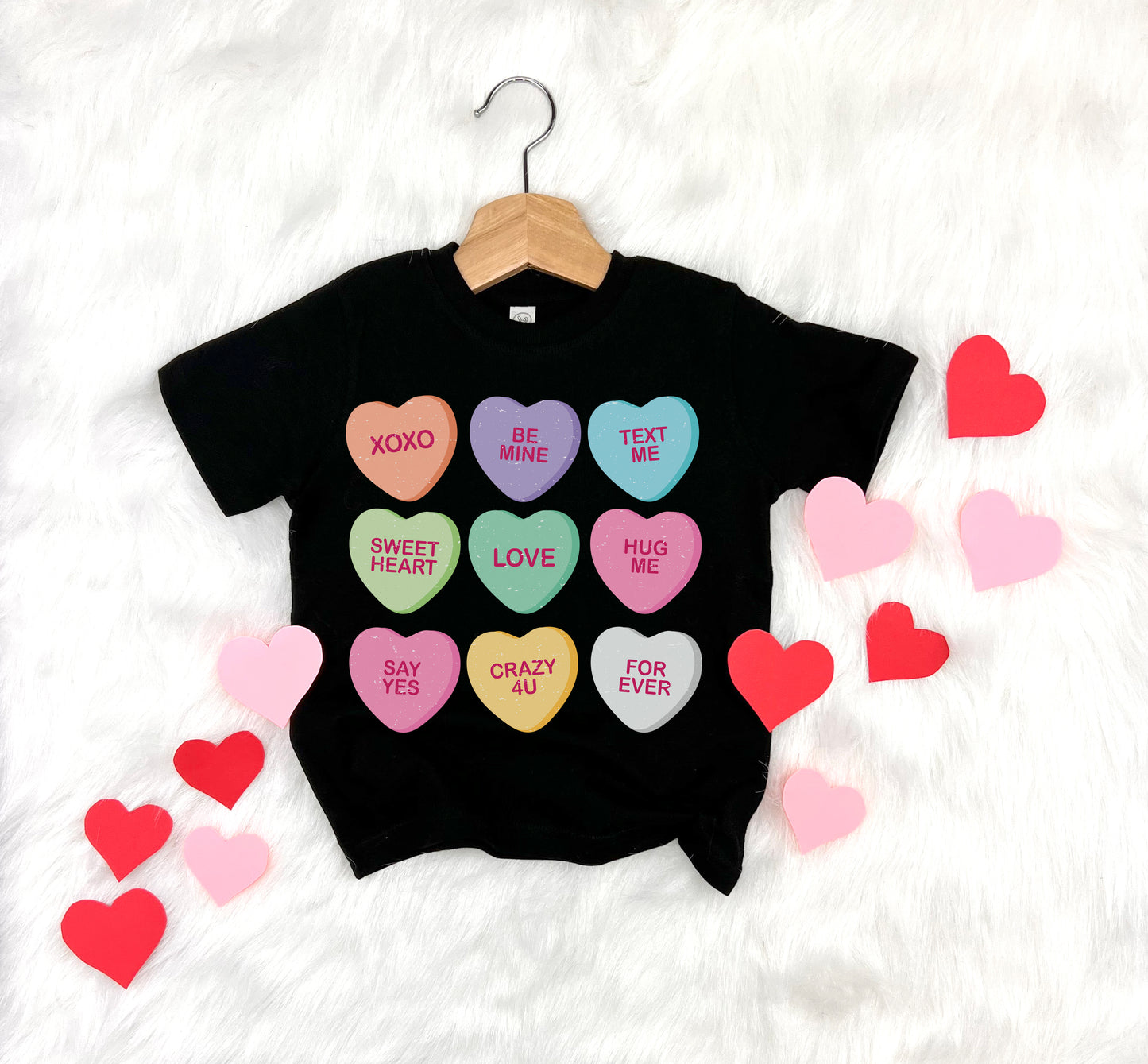 Candy Hearts Kids T-shirt