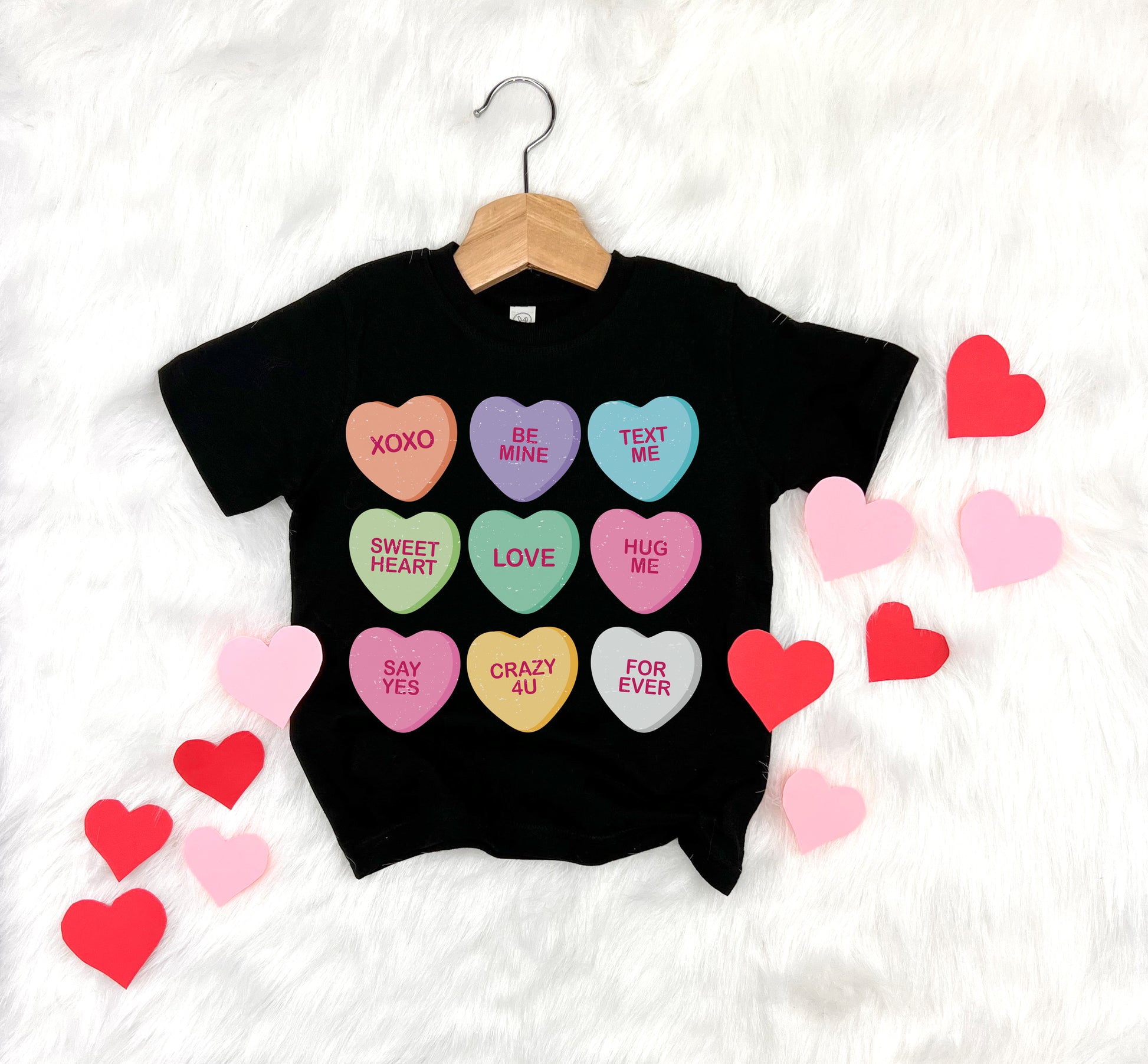 Candy Hearts Kids T-shirt