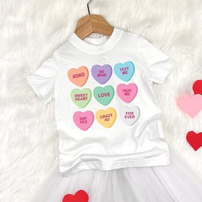 Candy Hearts Kids T-shirt