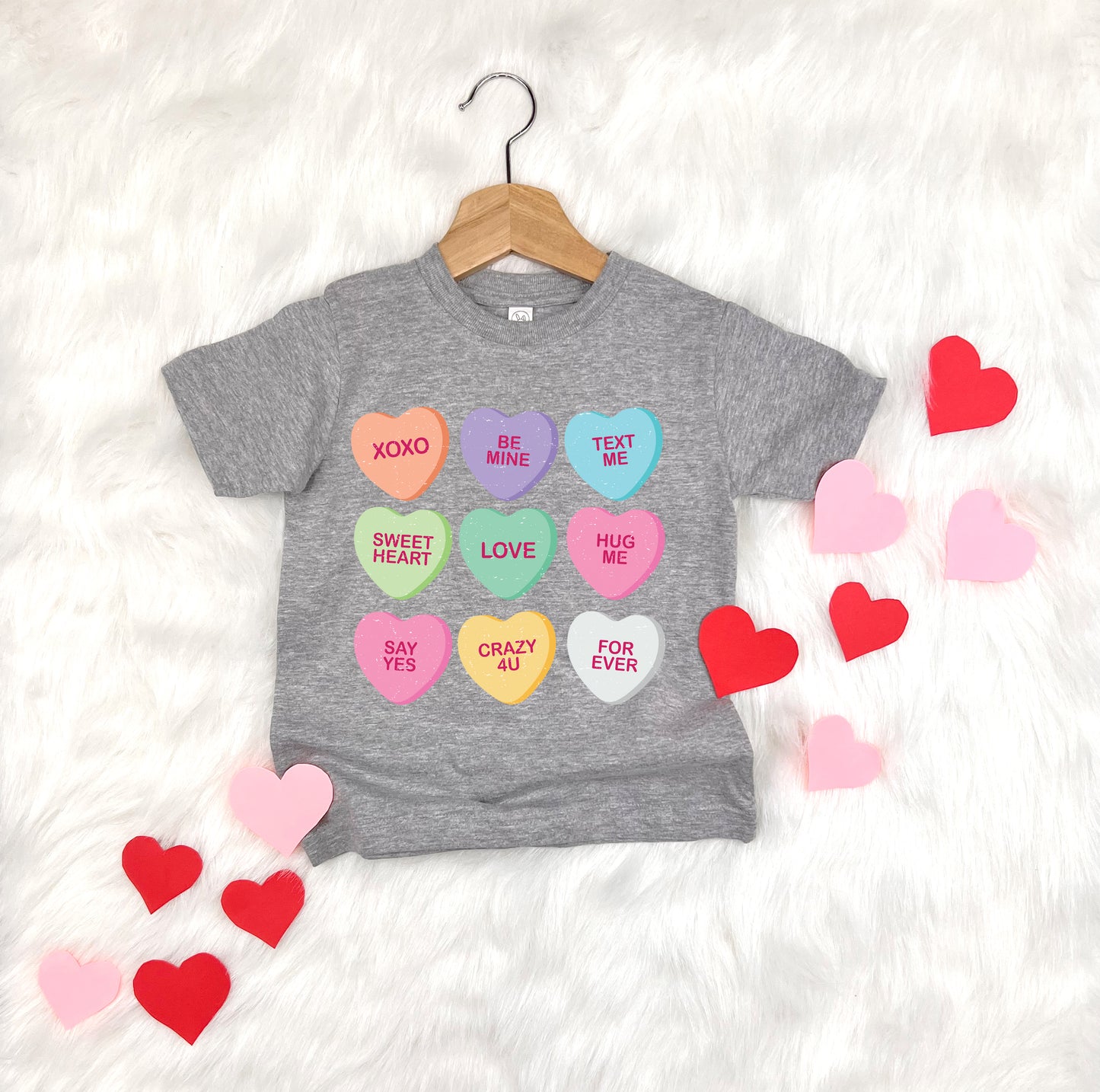 Candy Hearts Kids T-shirt