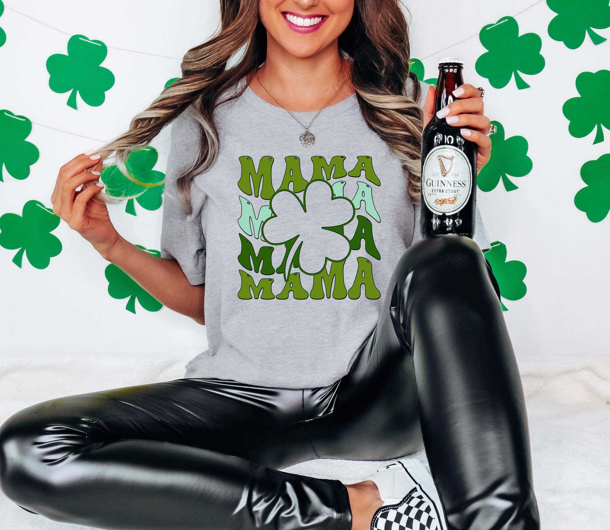 Mama Shamrock Adult T-shirt