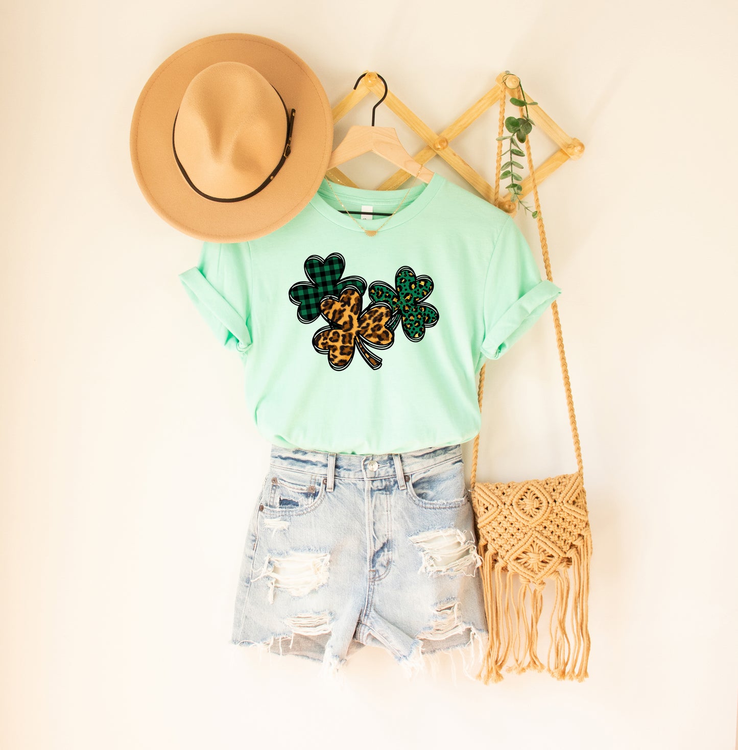 Three Shamrocks Adult T-shirt