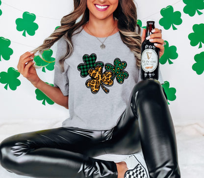 Three Shamrocks Adult T-shirt