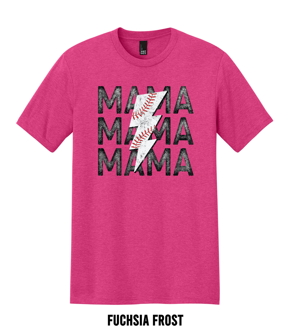 Mama Baseball Bolt Adult T-shirt