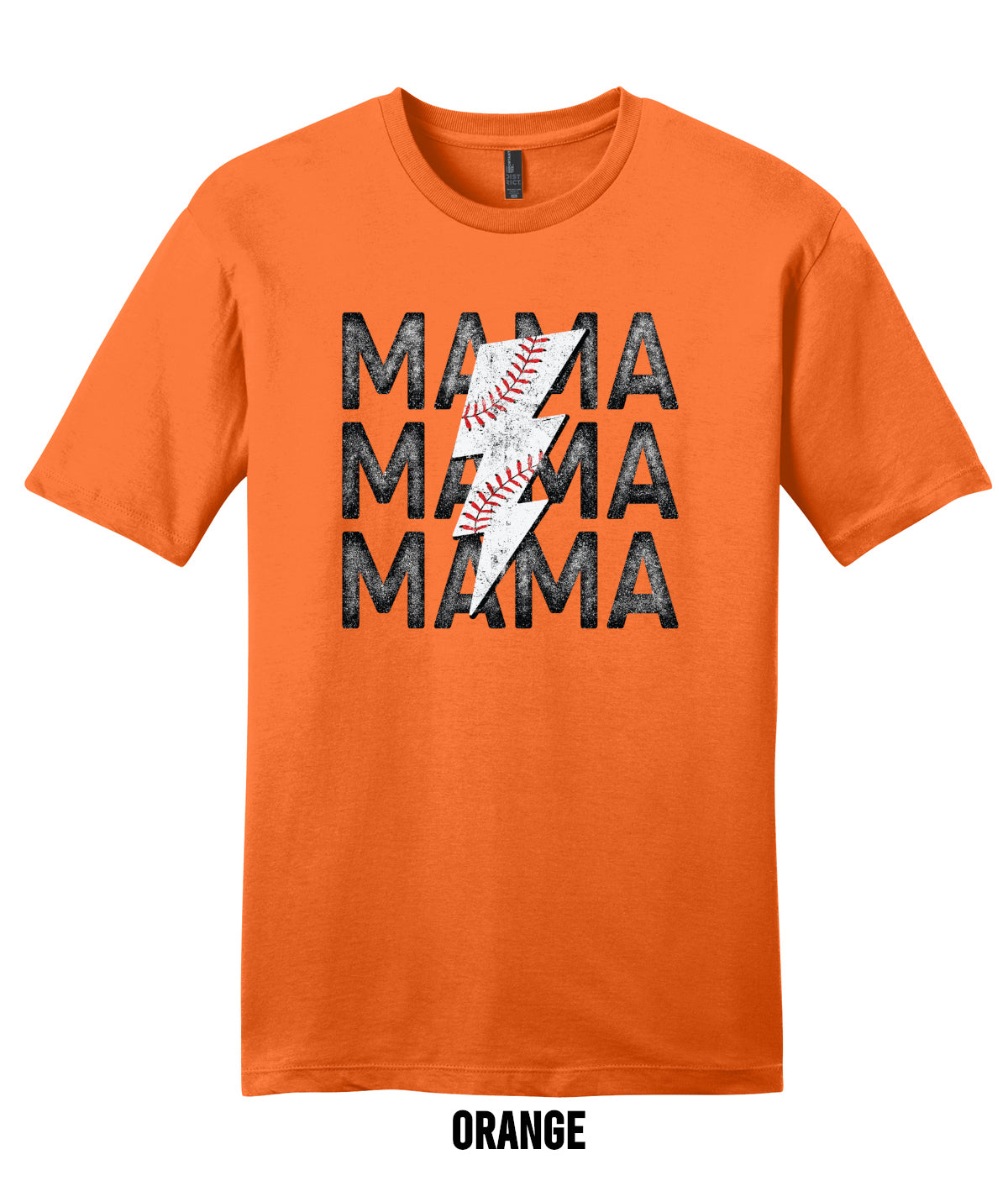 Mama Baseball Bolt Adult T-shirt