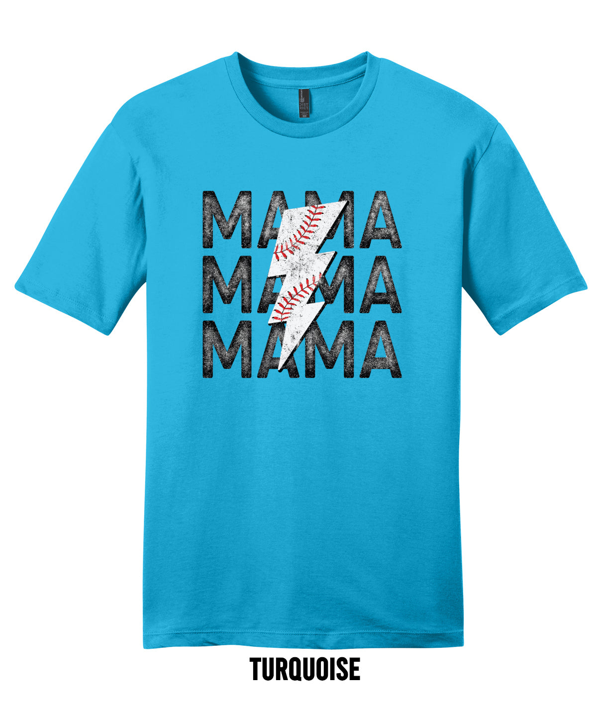 Mama Baseball Bolt Adult T-shirt