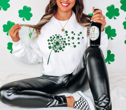 Shamrock Dandelion Adult Sweatshirt
