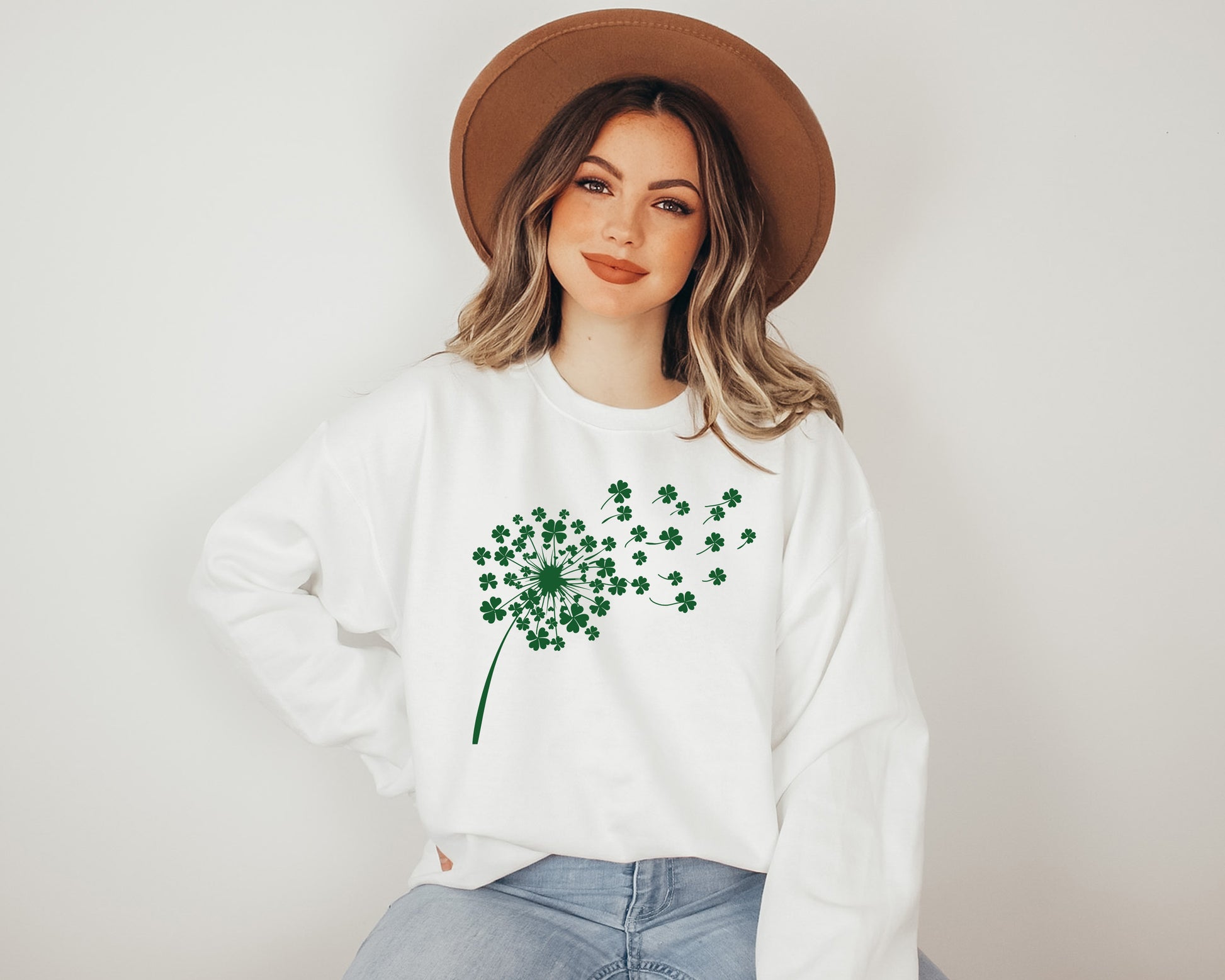 Shamrock Dandelion Adult Sweatshirt