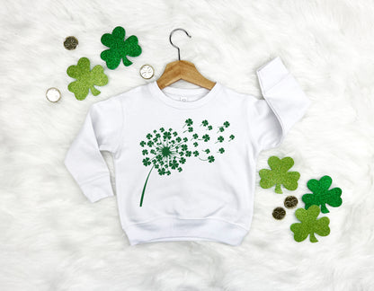 Shamrock Dandelion Kids Sweatshirt
