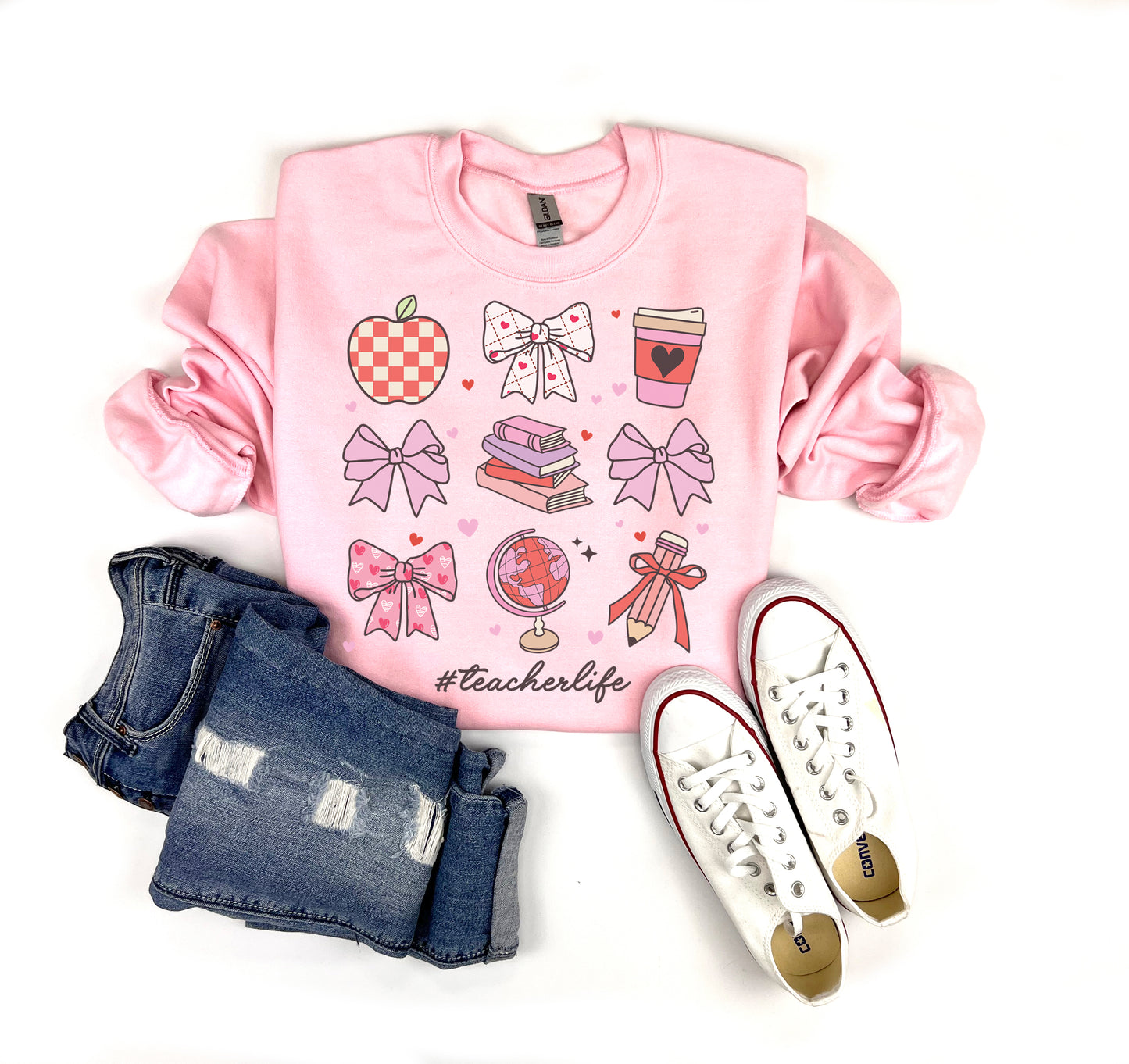 Loving Teacher Life Adult Sweatshirt