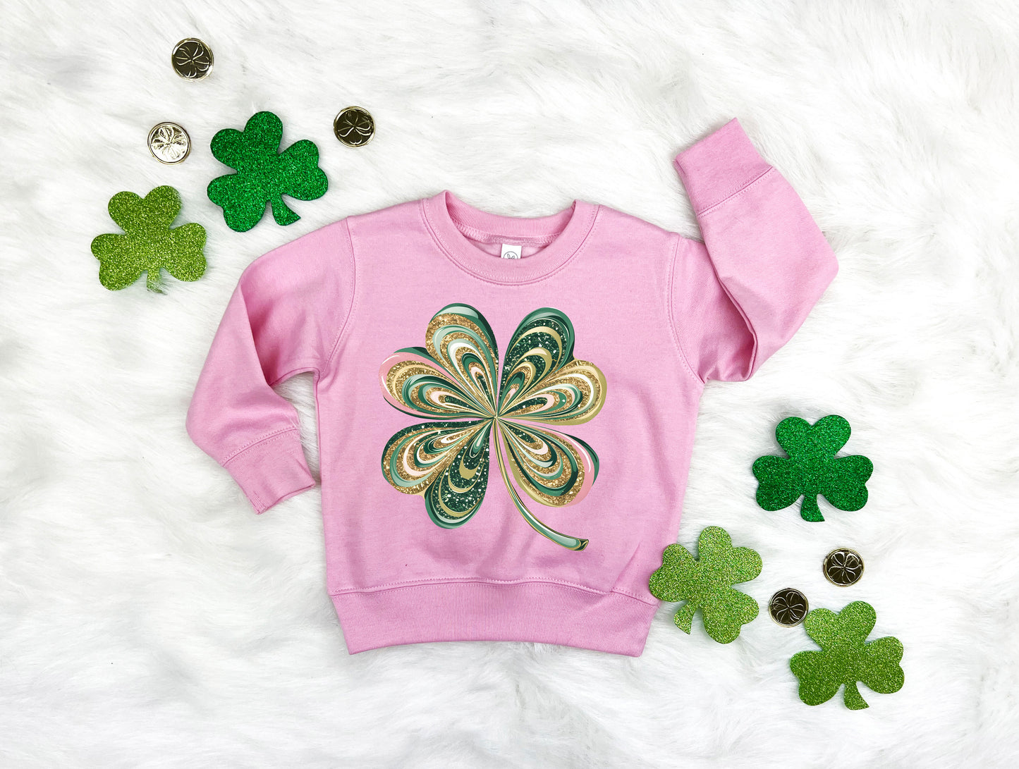 Marble Shamrock Kids Sweatshirt