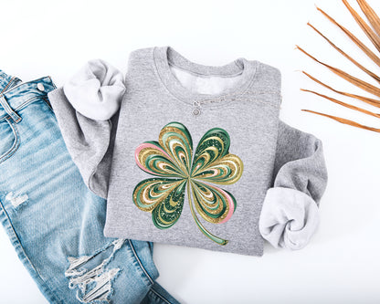 Marble Shamrock Kids Sweatshirt