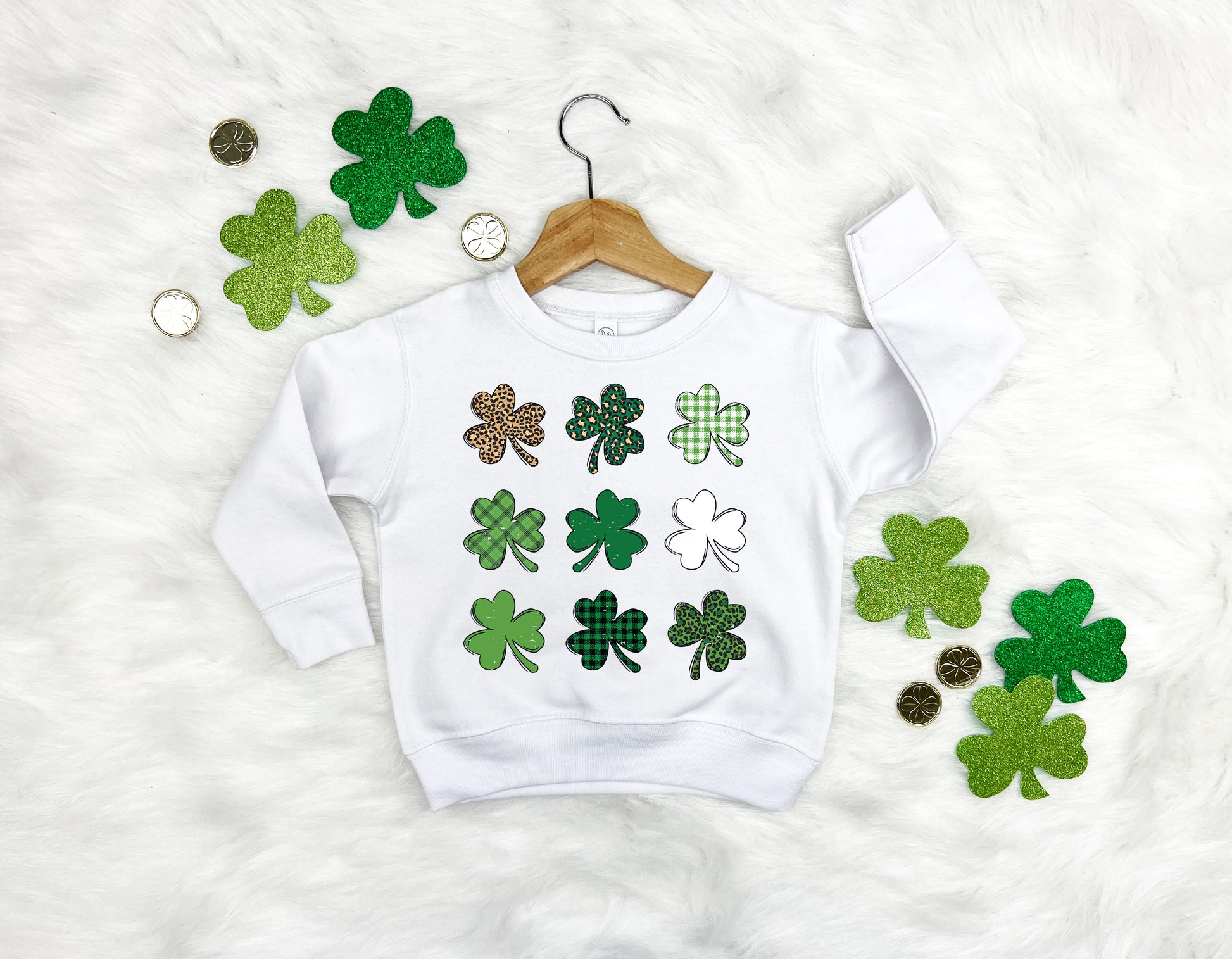 Shamrock Grid Kids Sweatshirt