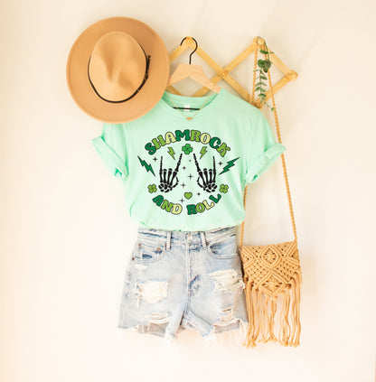 Shamrock and Roll Adult T-shirt