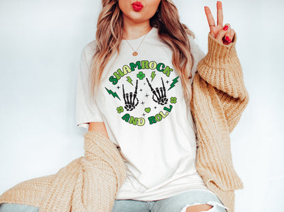 Shamrock and Roll Adult T-shirt