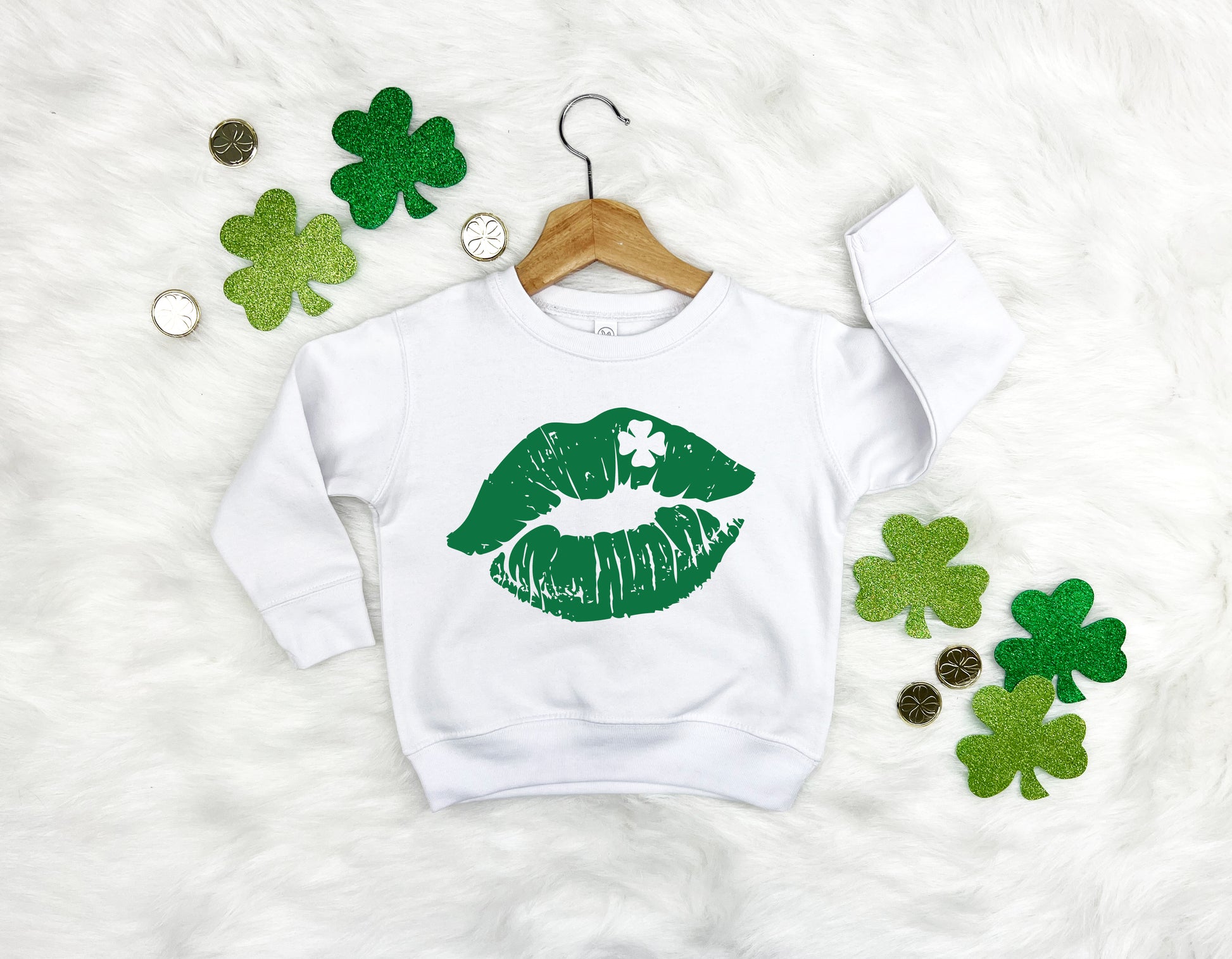 Shamrock Lips Kids Sweatshirt