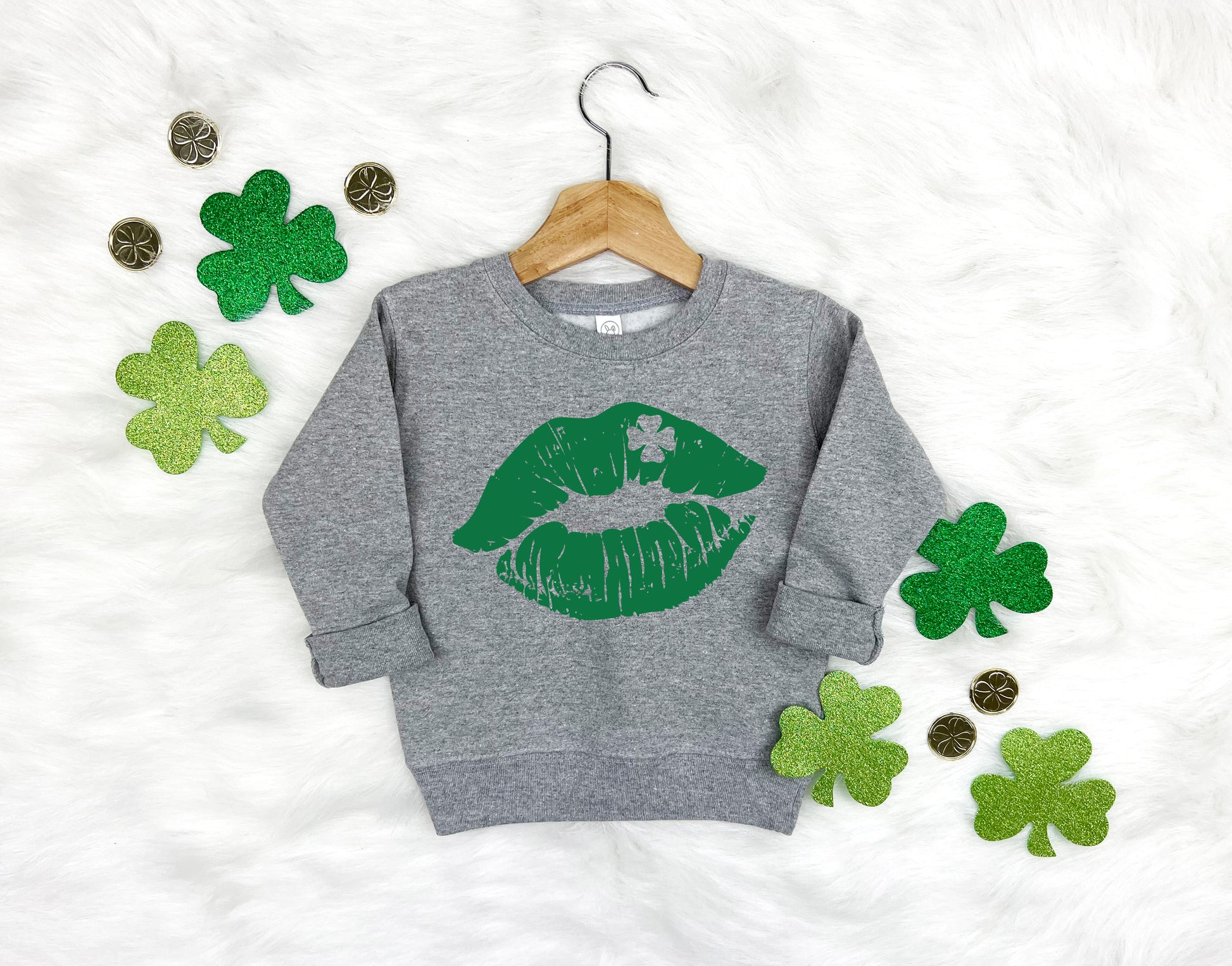 Shamrock Lips Kids Sweatshirt