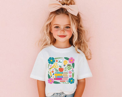 Floral School Kids T-shirt