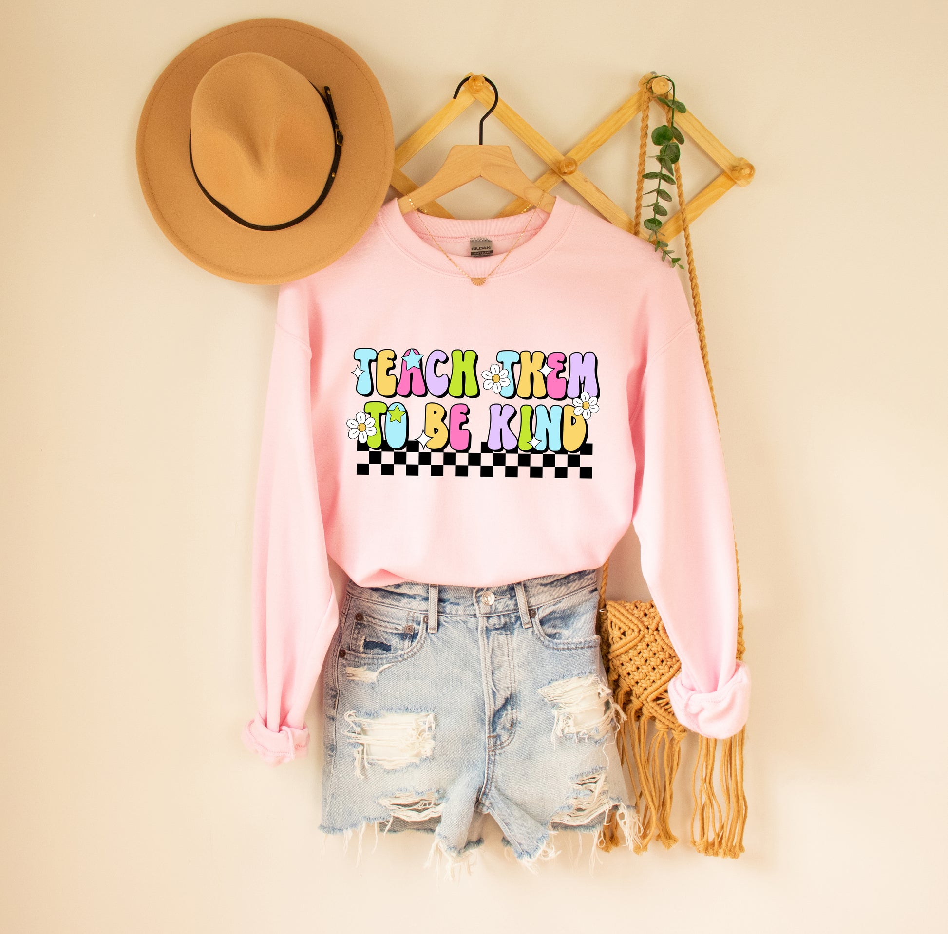 Teach Them to Be Kind Adult Sweatshirt