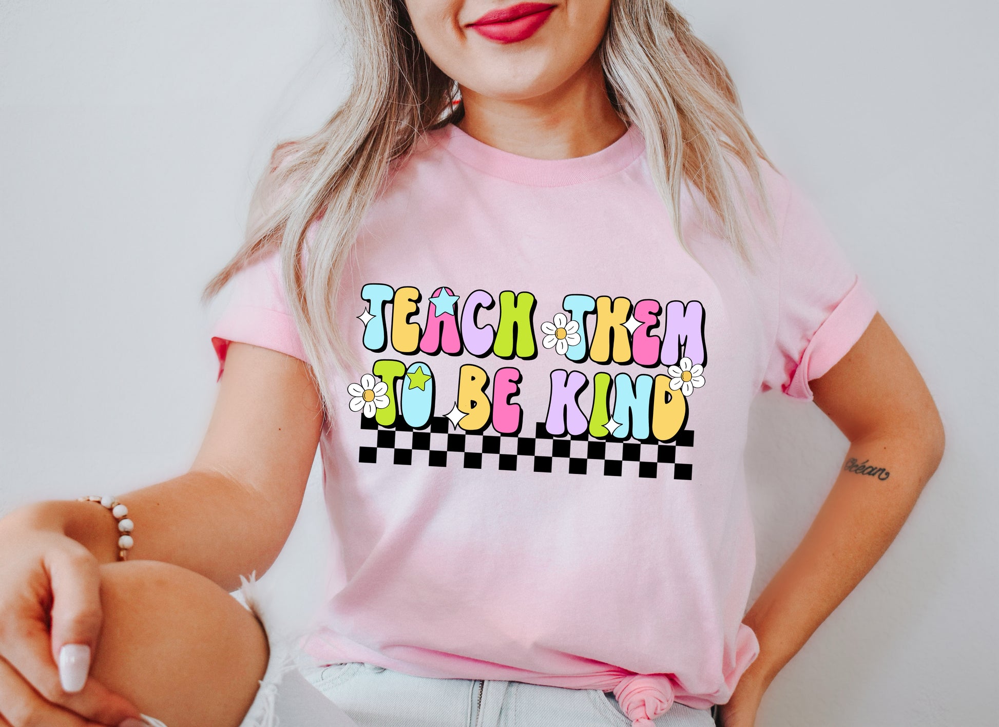 Teach Them To Be Kind Adult T-shirt
